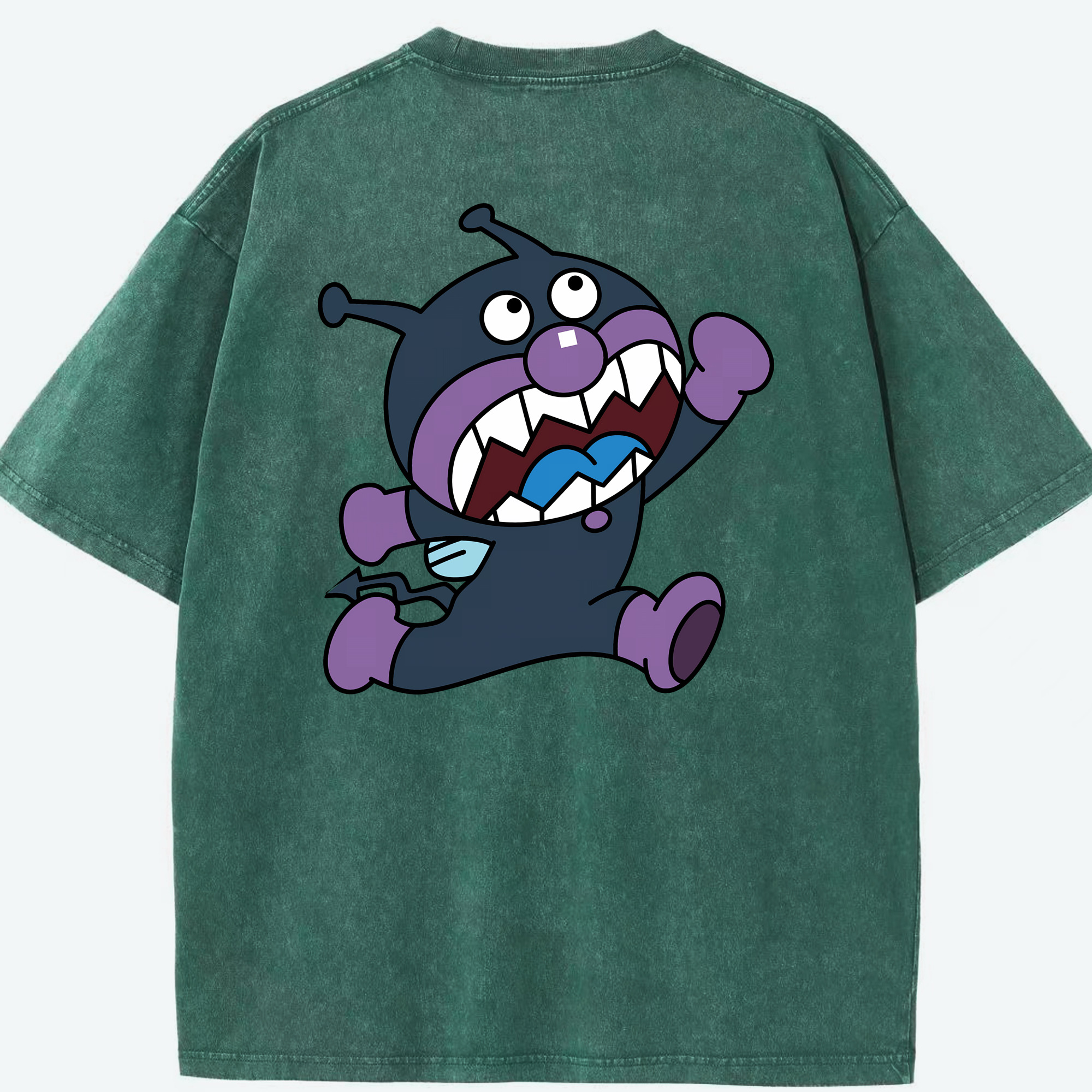 （画像用） アンパンマン Anpanman 綿100% ヴィンテージ風 半袖Tシャツ（背面プリント）